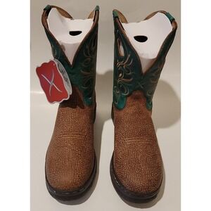 NWB Twisted X Women's E Z Rider Pull On 9" Distressed Grain Cowboy Boots Size 9M